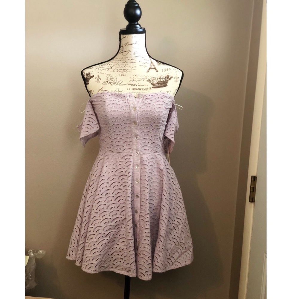 Gianni Bini lavender off shoulder dress